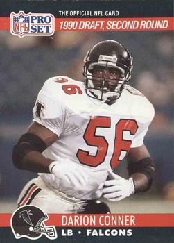 Darion Conner Atlanta Falcons 1990 Pro set NFL Rookie Card #696